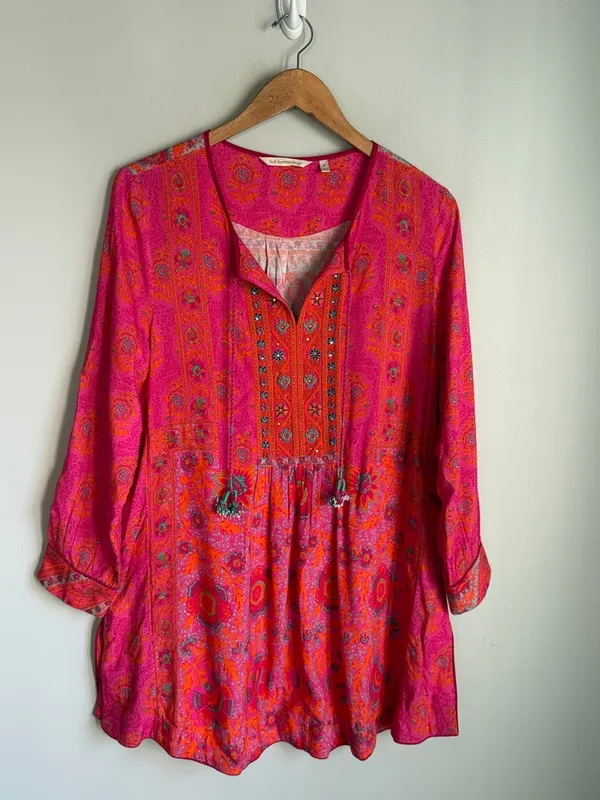 Soft Surroundings‎ Marcella Framboise Fuschia Tunic Medium - Image 2