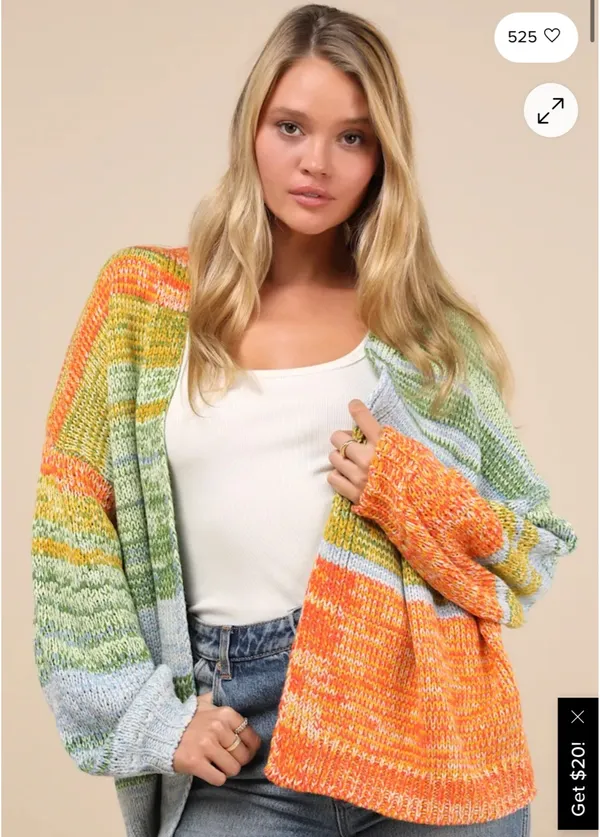 Lulus multi strip cardigan - Image 5