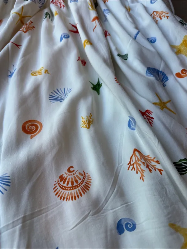 NWT a new day Off White Maxi Dress with Colorful Sea Life Print size XXL - Image 12