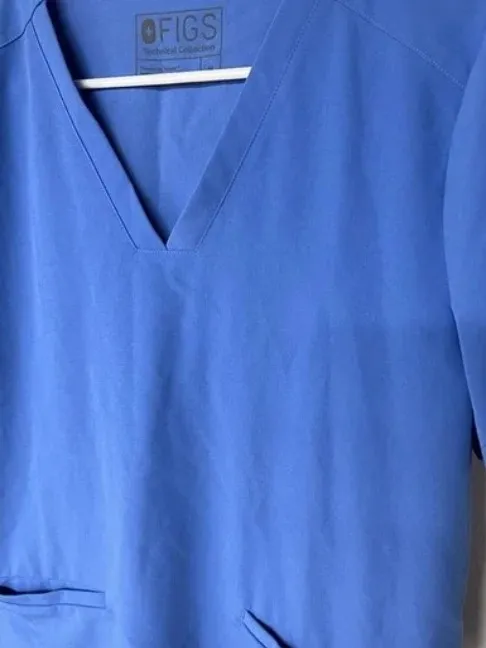 Figs Technical Collections Blue Scrub Top - Image 2