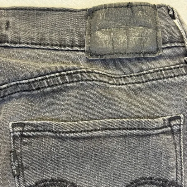 Levis 724 High Rise‎ Straight Jeans 28 Faded Black Dark Gray Denim 18883-0105 - Image 12