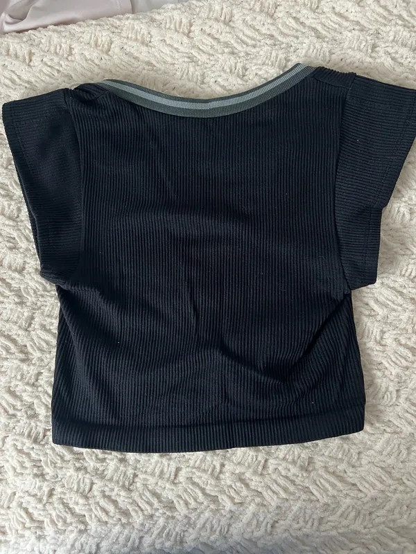 Black Ribbed Urban Outfitters Top - Image 2