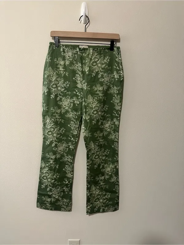 Tuckernuck Provence Toile Ashford Pants green floral size medium cotton blend - Image 10