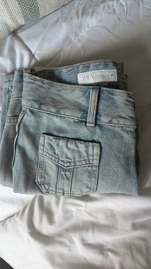 NWT Zara low rise patch pocket flare jeans - Image 6