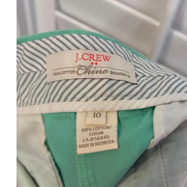 J. Crew Mint Broken In‎ Chino Shorts Size 10 - Image 6