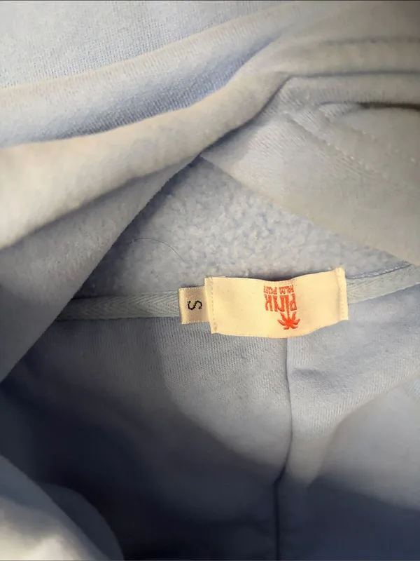 Light Blue Hoodie with Tropical Embroidery - Image 2