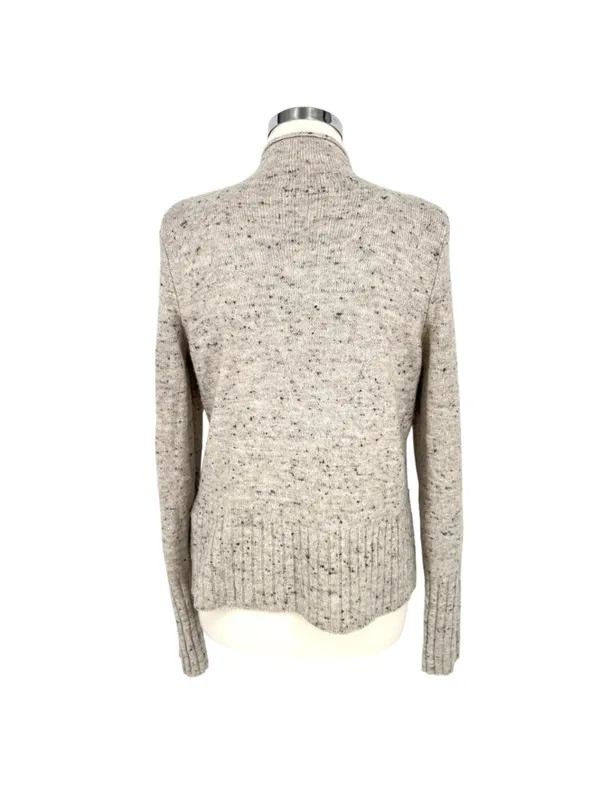 Madewell Donegal Inland Mock Neck Sweater coziest Yarn Speckled Cream Size Large - Image 7