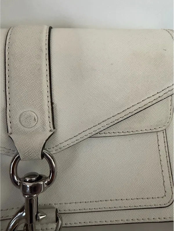 Rebecca Minkoff white leather crossbody bag - Image 4