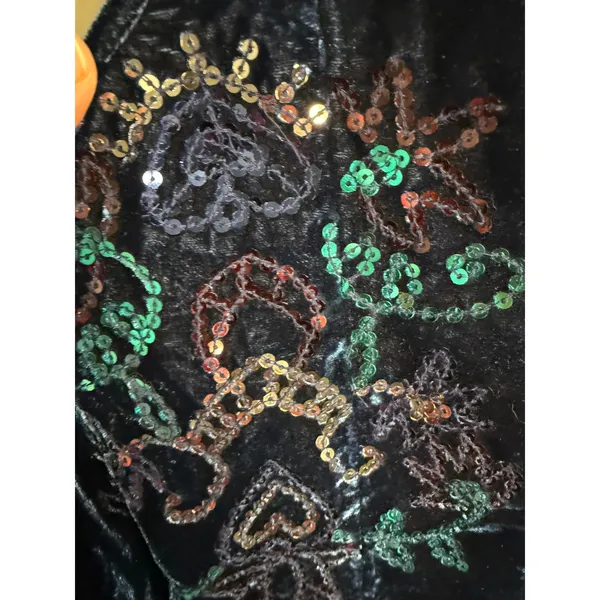 Free People Jill's Velvet Sequin Swing Mini Dress Whimsigoth M‎ Romantic Gothic - Image 11