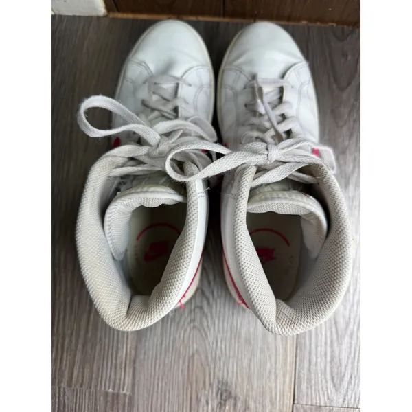 Retro Nike High‎ Top White Pink Stripe Sneakers Shoes Women's Size 8.5 - Image 3