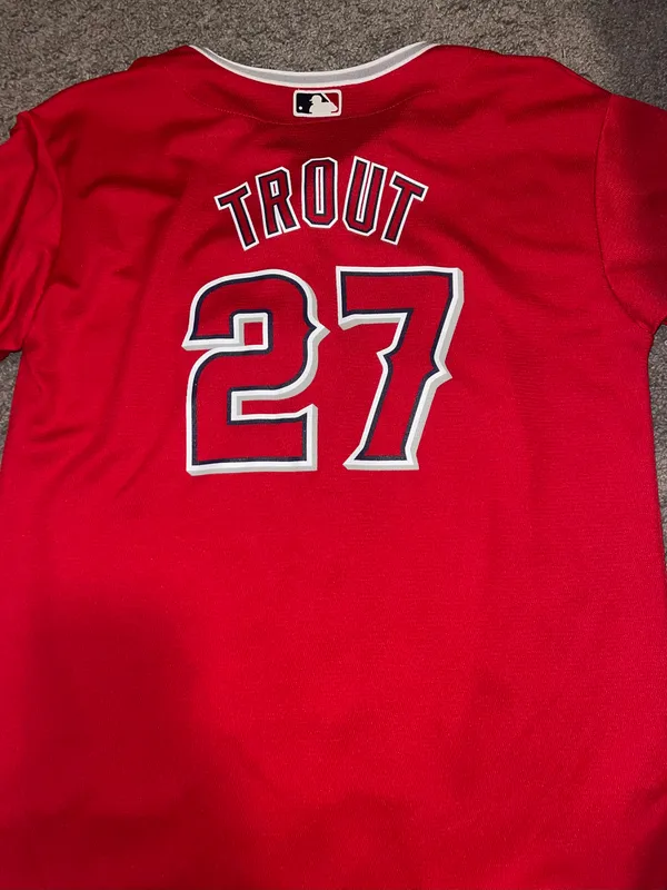 Majestic Angels Trout Baseball Jersey - Image 2