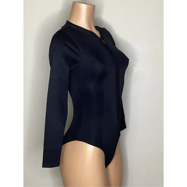 NEW. Good American black long sleeve scuba suit. XS. Retails $129 - Image 5