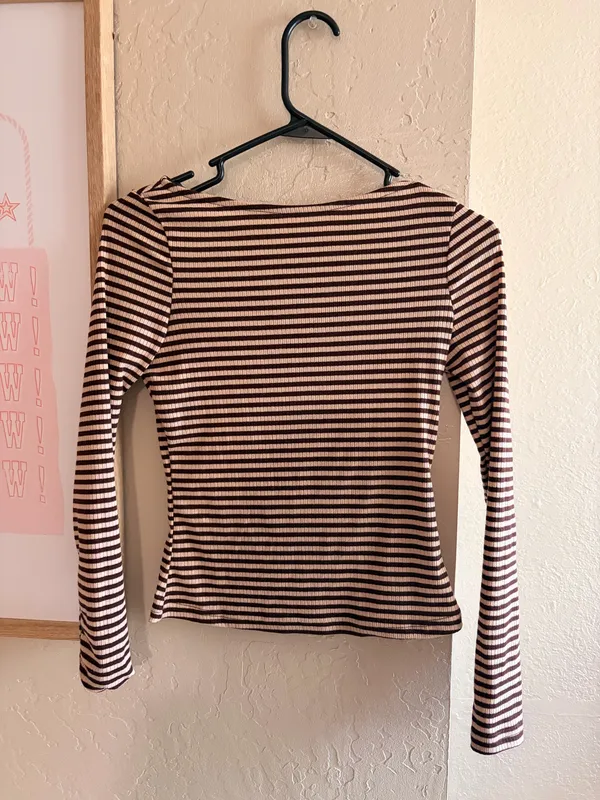 Striped long sleeve Brown Size XS - Image 2