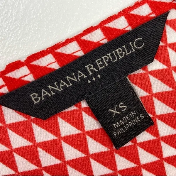 BANANA REPUBLIC Sleeveless Red & White Top - Size XS - Image 6