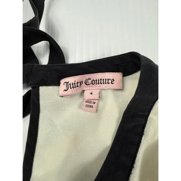Juicy Couture Beach Print Dress Sleeveless Casual Sundress Black Trim‎ S - Image 7