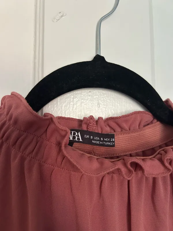 Zara Mauve Long Sleeve Blouse - Image 2