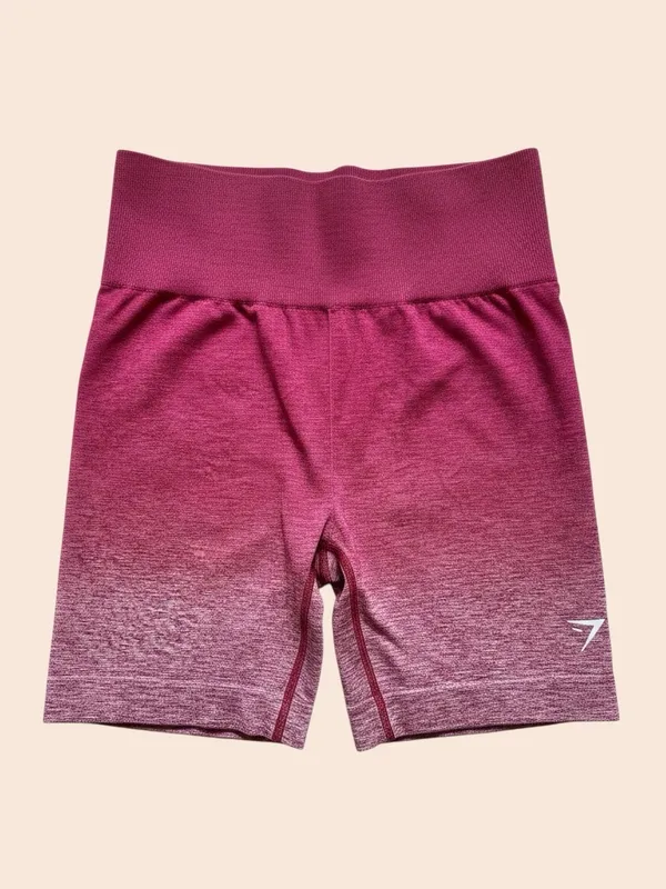 GYMSHARK ADAPT OMBRE SEAMLESS SHORTS Red - Image 6