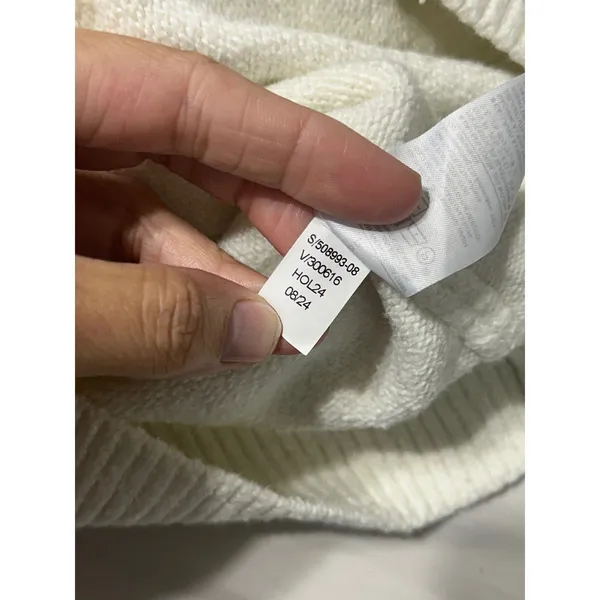 Banana Republic Off White Textured Cotton Blend Pullover‎ Sweater Size S - Image 8