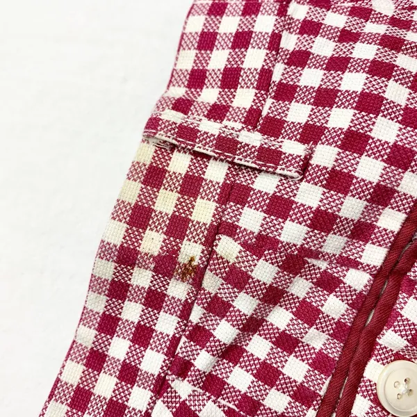 Universal Language Gingham Trousers Womens Size SS Red White Check Cotton‎ Pants - Image 11