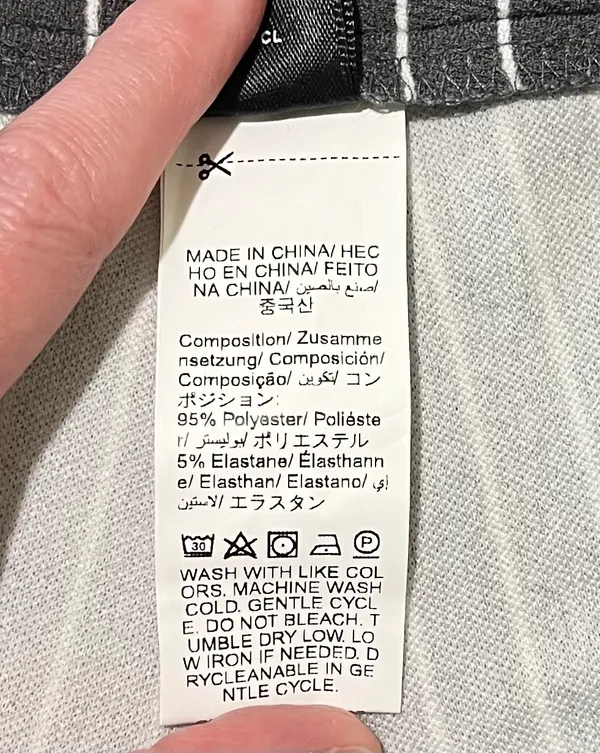 🍙 NWOT SHEIN ICON Gray/White Pinstriped Fit & Flare Pants - Image 13