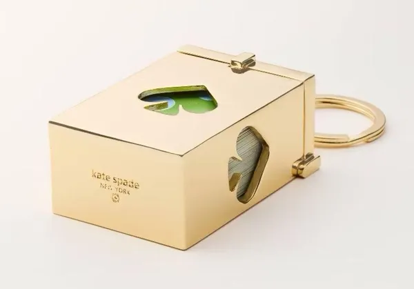Mini Deck of Cards Bag Charm Keychain - kate spade new york x Target Gold nwt - Image 4