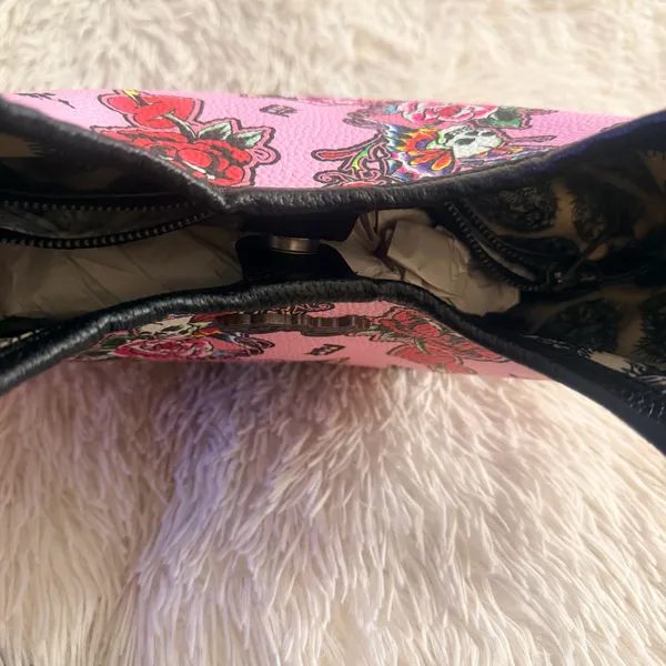 Ed Hardy Pink Skull Tattoo Tote Bag NWT - Y2K Biker Chic - Image 13
