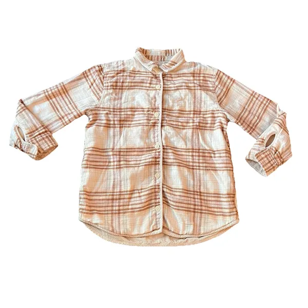 American‎ Eagle Women's Reversible Corduroy Flannel Jacket Large - Image 4