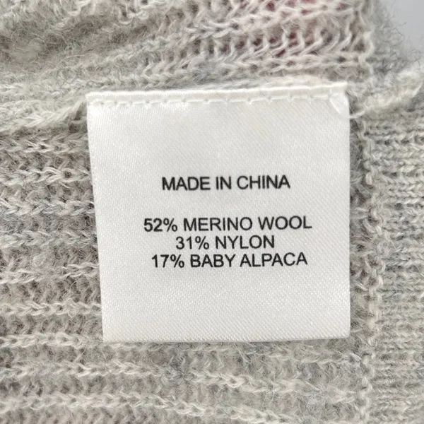Quince Merino Wool‎ Alpaca Sweater Women's S Quiet Luxury Funnel Neck Gray Small - Image 5