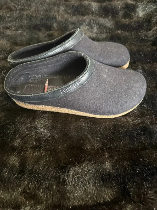 HAFLINGER Clogs Grizzly Torben, Charcoal black shoes slip on 39 8.5 - Image 4