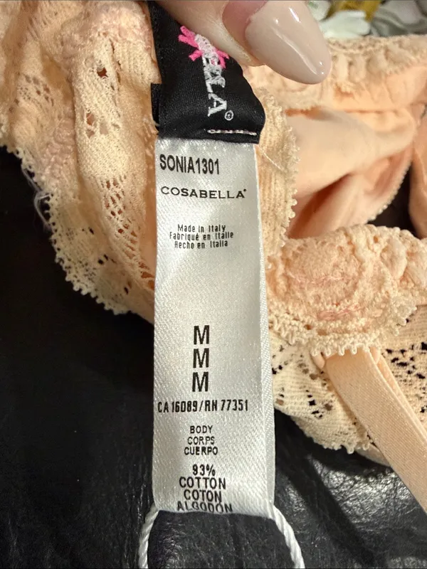 Cosabella Peach Lace Trim Bralette - Image 8