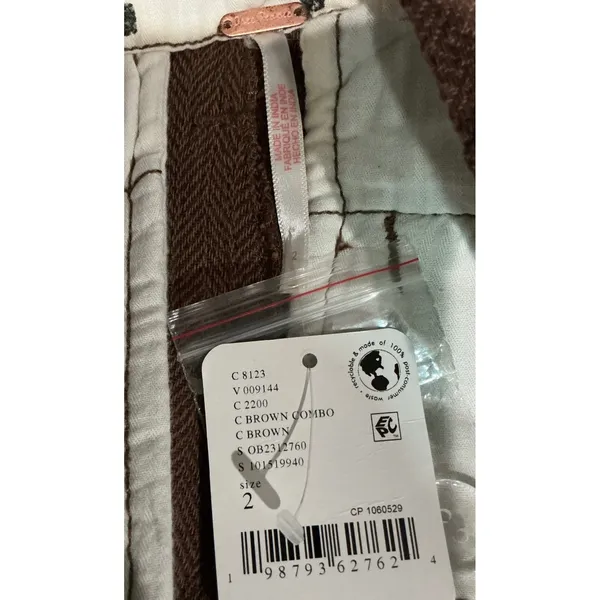 Free People‎ We The Free Last Catch Check Trousers Brown Slouchy Pants XS 2 - Image 8