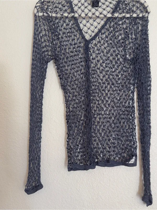 Vintage takeout knit cardigan sweater - Image 8