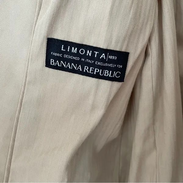 Banana Republic Essential Trench Coat Golden Beige Size Small Water Resistant - Image 11