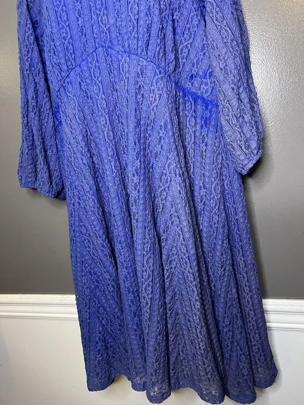 Torrid Dress Womens 2X Blue Lace Fit & Flare Mini 3/4 Sleeve Lined Party - Image 7
