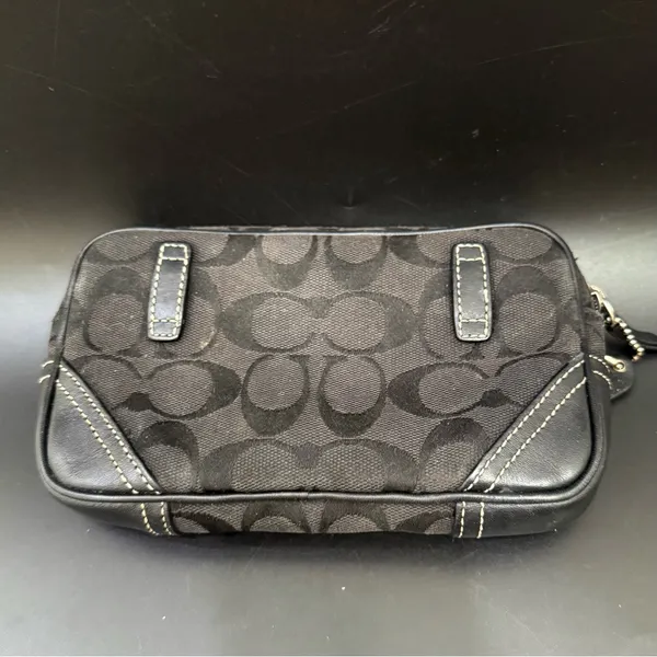COACH Black Jacquard Canvas Fanny Pack Waist Belt Bag NO BELT - Image 12