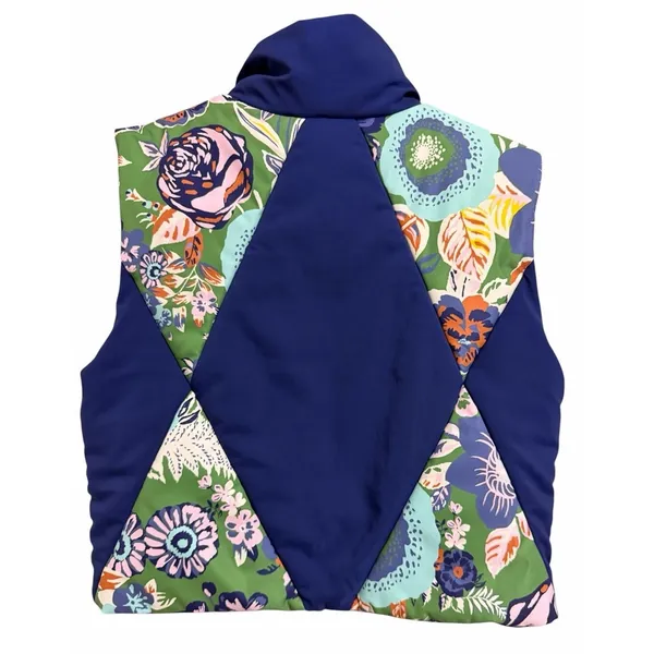 Anthropologie Daily Practice Puffer Vest Blue Patchwork Women's Size Medium‎ - Image 2