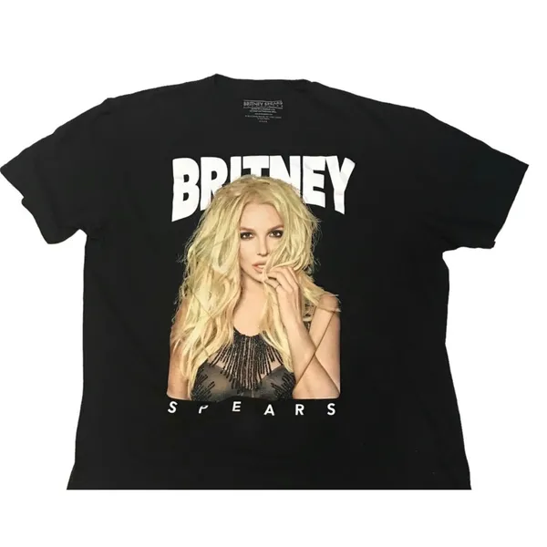 Britney Spears Collection 2019 Graphic Tee Shirt Black Cotton Womens 2XL Pop Art - Image 2