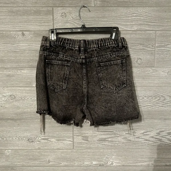 NWT Savanna Jane crystal‎ Fringe High Waisted Jean Shorts medium Embellished - Image 3