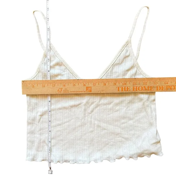 White Ribbed‎ Knit Cami Top Urban Outfitters size small - Image 4
