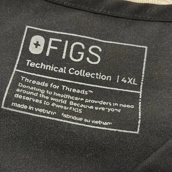 Figs Black Scrub Top 4X - Image 9