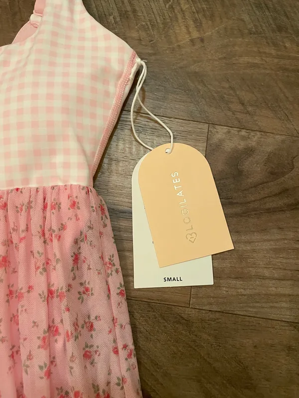 NWT! Popflex Target X Blogilates Sweetheart Babydoll Dress Gingham/Floral Size Small - Image 5