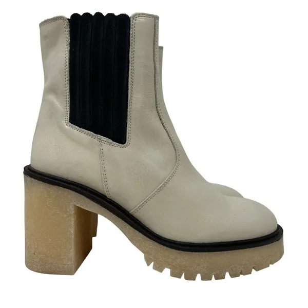 Free People James Chunky Heel Chelsea Boot White 36.5 - Image 3