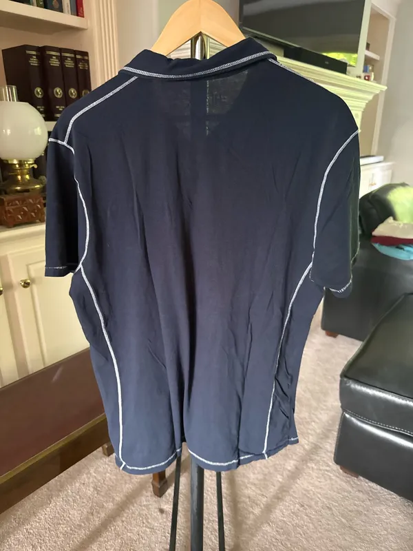 Buckle Black Navy Polo Shirt Mens - Image 2