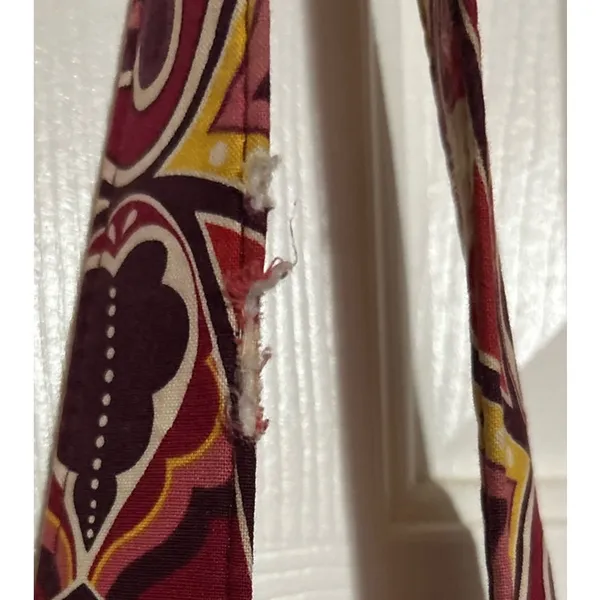 Stephanie Dawn‎ Floral Burgundy Yellow Crossbody Bag Adjustable Strap - Image 9