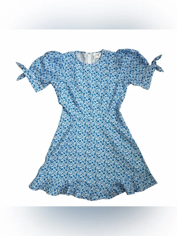 Hyacinth house Blue Floral Tie-Sleeve Dress - Tuckernuck - Image 2