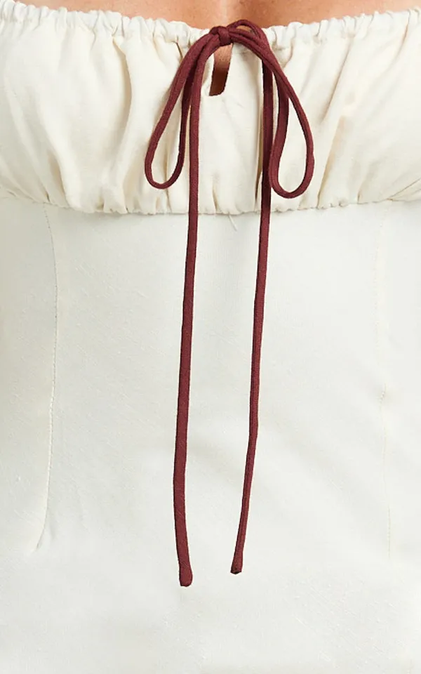 New Showpo Gwen Midi Linen Blend Dress Size Large MSRP $89 - Image 6