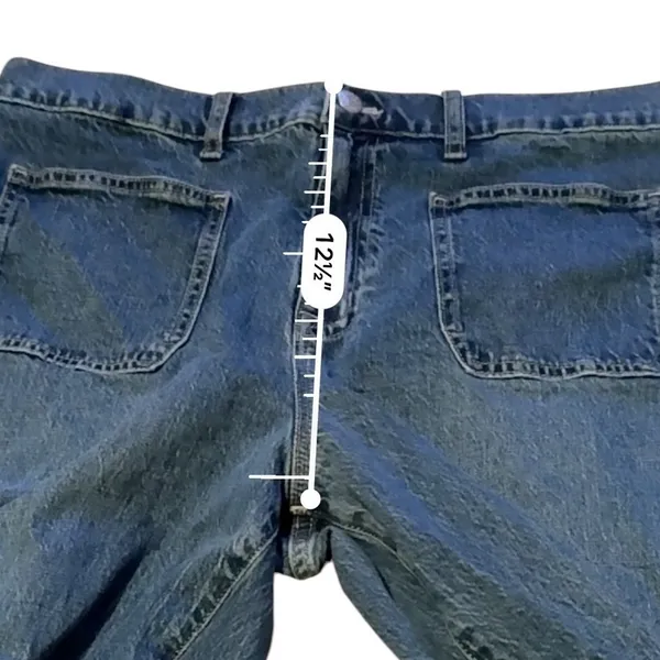 J.Crew Full Length Wide-Leg Jeans Womens 31 Blue‎ Patch Pocket High Rise Denim - Image 9