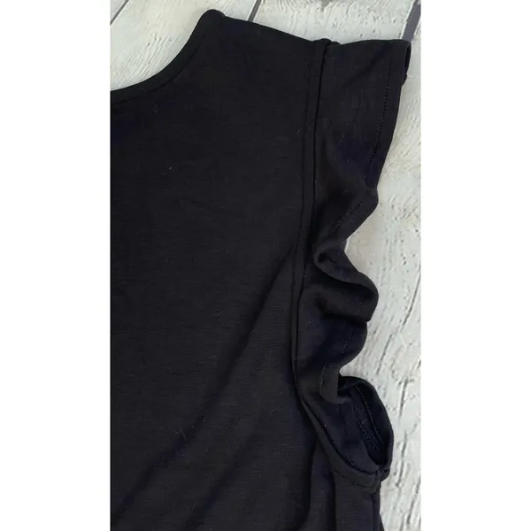 Old Navy Black Sleeveless Ruffle Trim Sheath Dress - Image 12