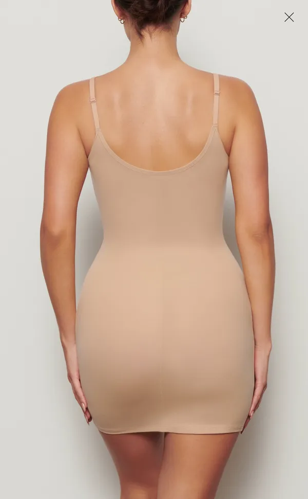 SKIMS Fits Everybody Short Mini Slip Dress in Clay XXS - Image 2