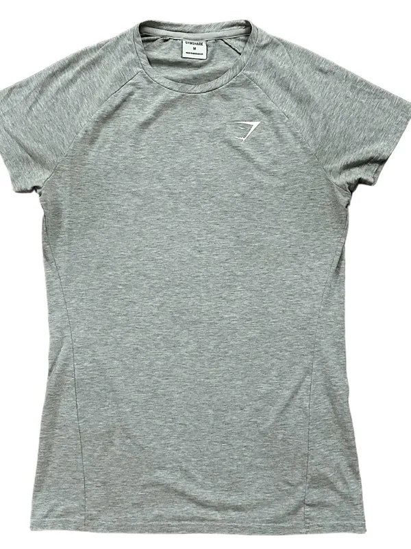 Gymshark Vital Seamless Athletic Short Sleeve Logo T-Shirt Gray Medium - Image 6